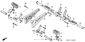 CB250 Подножки