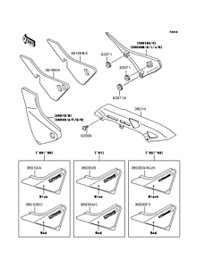ZR400 サイドカバー / チェーンケース