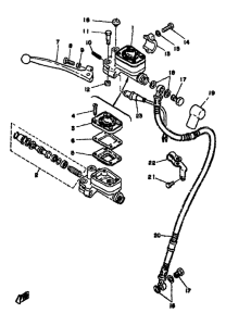 XS500 Front master cylinder.brake hose