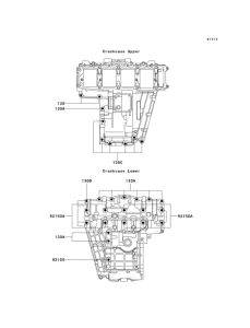 ZX750 Болты крепления картера