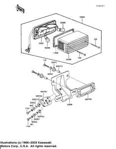 KZ1100 Taillight unit ass`y