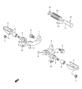 DR125 Подножки
