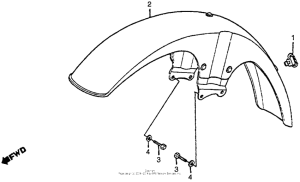 CB125S Переднее крыло