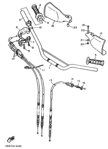 TT600W Steering handle. cable