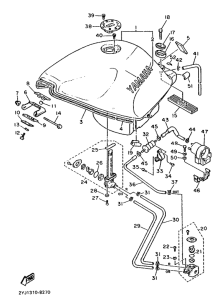 FZR750R Топливный бак
