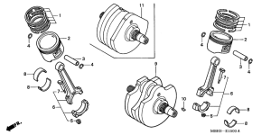 VT1100C3 Crankshaft / piston
