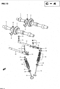 GSX750 Распределительный вал-клапаны