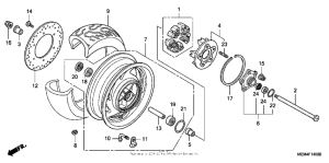 VTX1300C Переднее колесо