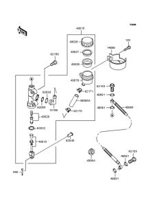 ZR400 Задний торм цилиндр
