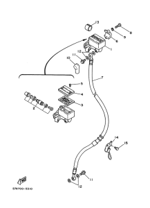 XT350'88 Главный тормозной цилиндр
