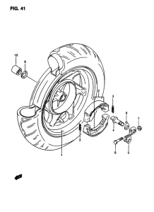 AP50 Rear wheel complete assy