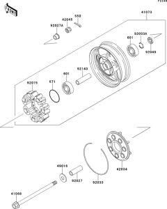 ZG1000 Заднее колесо и цепь