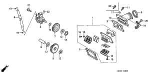 NSR125R Oil pump / reed valve