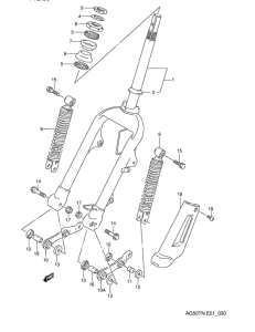 AG50 Вилка передней оси