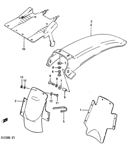 RM250 Заднее крыло
