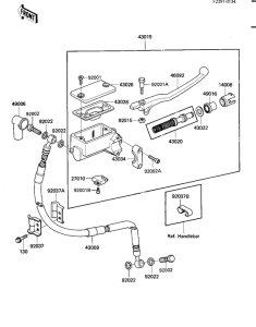KL600 Передний тормозной цилиндр
