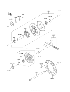 KL650 Rear Hub (Ecf-Ees)