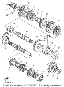 YZF600RHC Трансмиссия