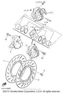 YX600AC Передний суппорт