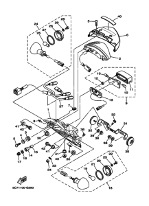 XV1900CU Taillight unit ass`y