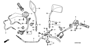 CBF600 (Naked) Handle lever / switch / cable