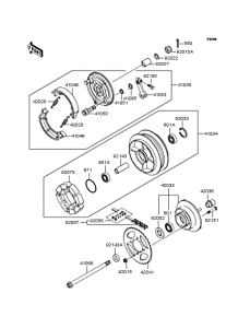 BJ250 Заднее колесо и цепь