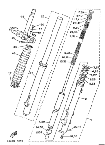 DT125LC Передняя вилка