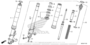 VFR1200F (DCT) Передняя вилка