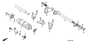 CG125ES Вилка переключения передач