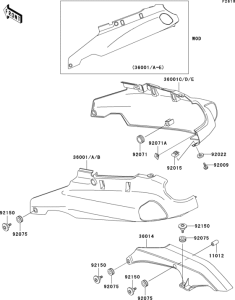 ZX1100 Side covers / chain cover(1 / 2)