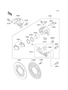 KX125 Задний суппорт