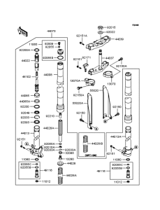 KX125 Передняя вилка
