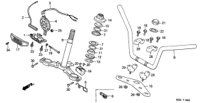 H100 Handle pipe / top bridge /  steering stem