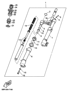 YQ50 Передняя вилка