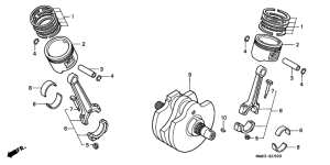 VT1100C2 Crankshaft / piston