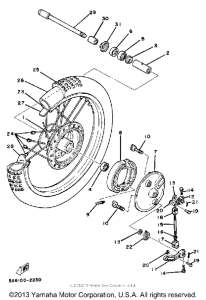 YZ490J Переднее колесо