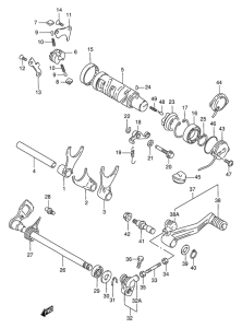 GSX750 Переключение передач