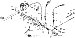 CB750 Brake pedal + change pedal