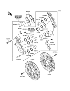 ZR400 Передний тормоз