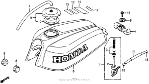XR185 Топливный бак
