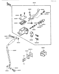 KX500 Передний тормозной цилиндр