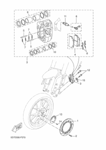 MT125A Передний суппорт