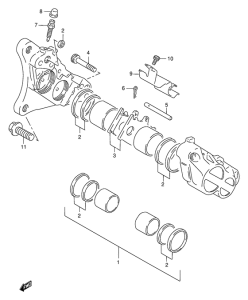 RG125 Передний суппорт