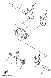 YZ125 Shift cam. fork