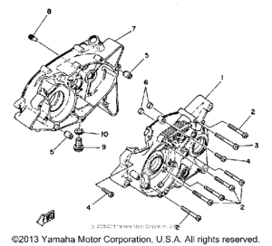 MX80J Картер двигателя