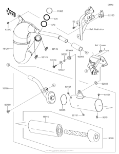 KX100 Глушитель