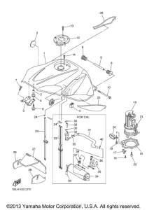 YZF-R6S Топливный бак