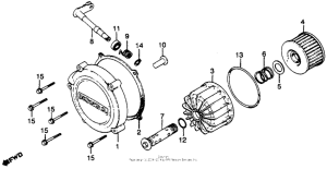 GL650I Clutch cover + oil filter