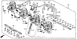 CB650SC Carburetor assy. + carburetor link