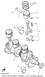 YX600WC Коленчатый вал и Поршень